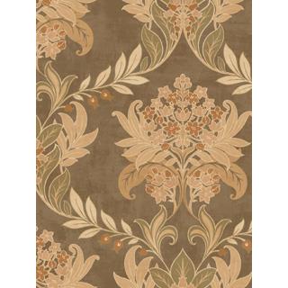 Seabrook Designs HE50707 Heritage Acrylic Coated Floral Wallpaper